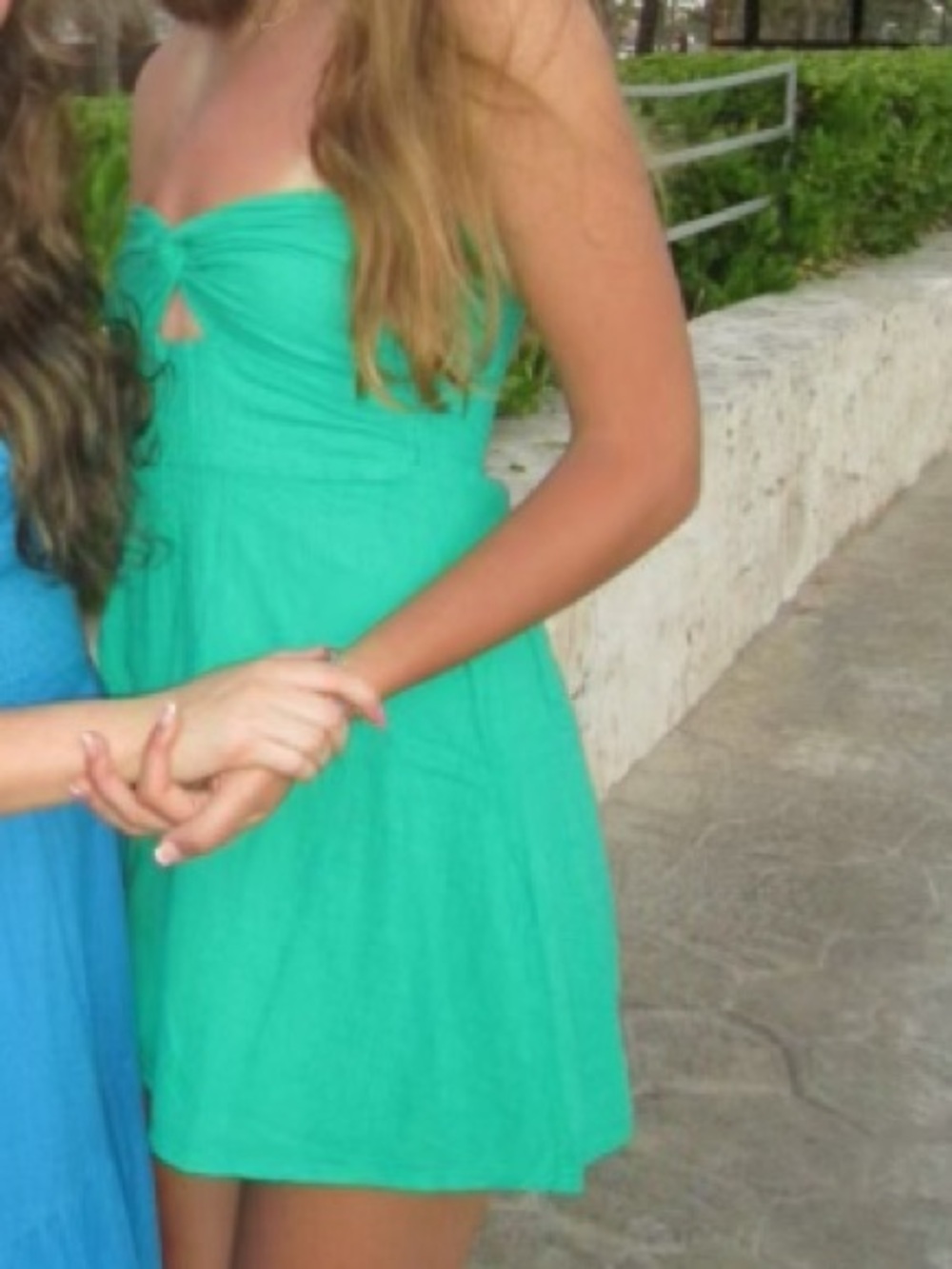 Blanco By Nature Strapless Green Summer Dress